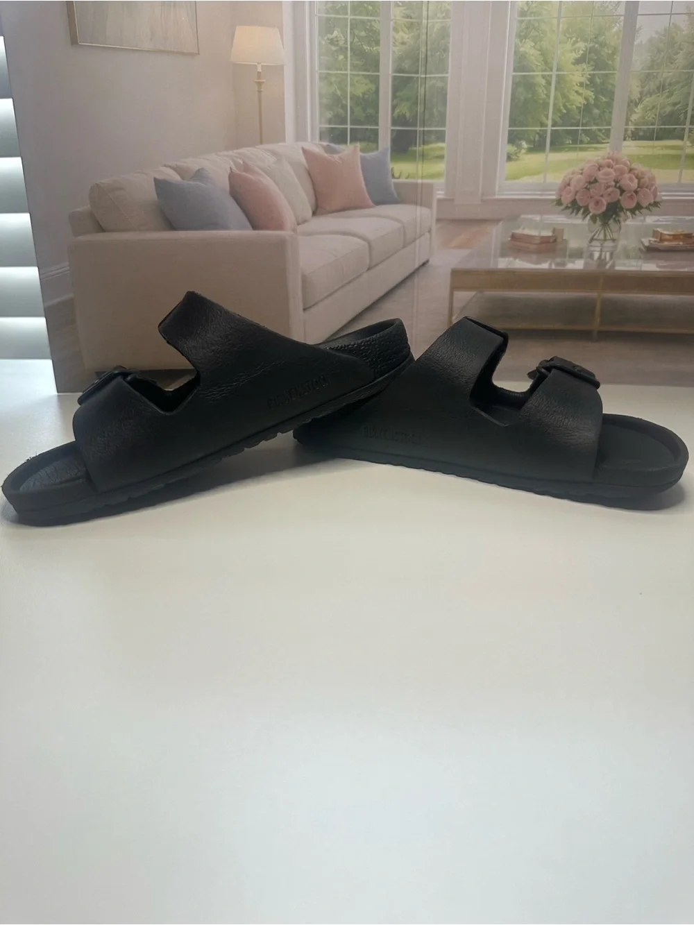 Birkenstock Kids Black Two-Strap Sandals